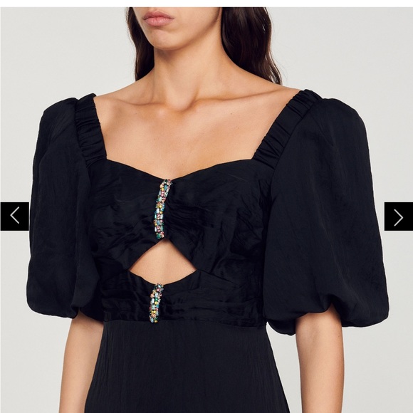 SANDRO Paris black dress - Picture 1 of 9